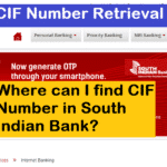 Where can I find CIF Number in South Indian Bank Retrieval Process in SIB