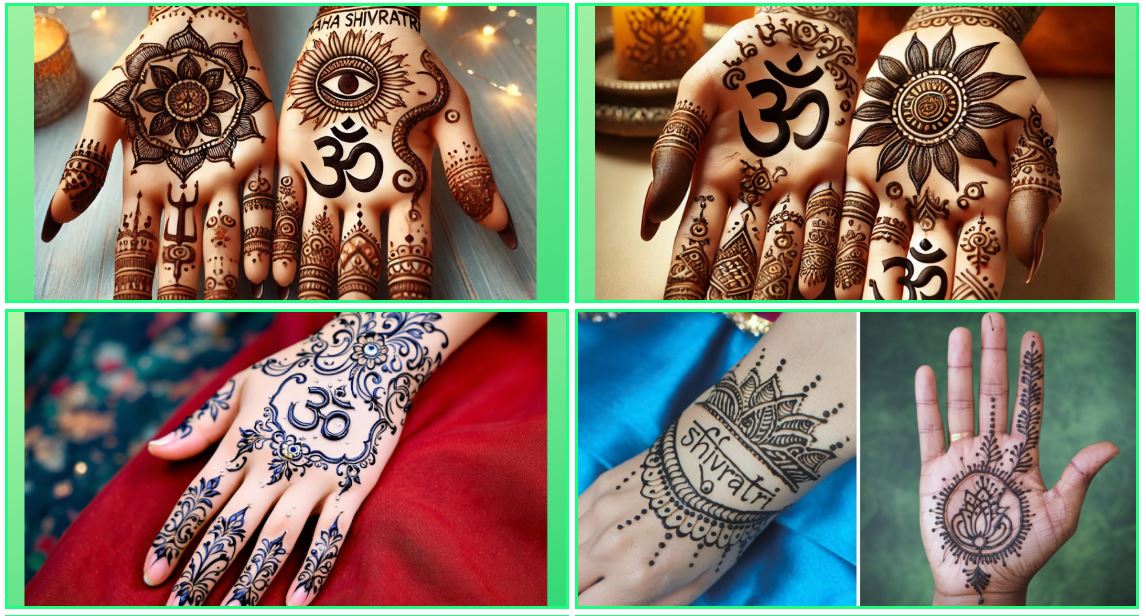 ✨ shivratri mehndi designs 🕉️ beautiful, stylish, easy & unique mahadev parvati special